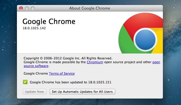 update chrome for mac 10.5